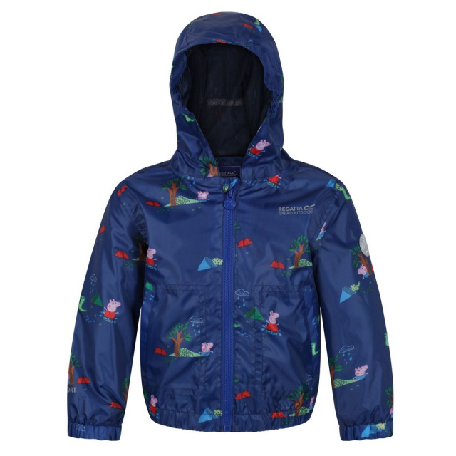 Regatta Muddy puddle peppa pig waterdichte jas voor kinderen/kinderen UTRG6264_royalblue large