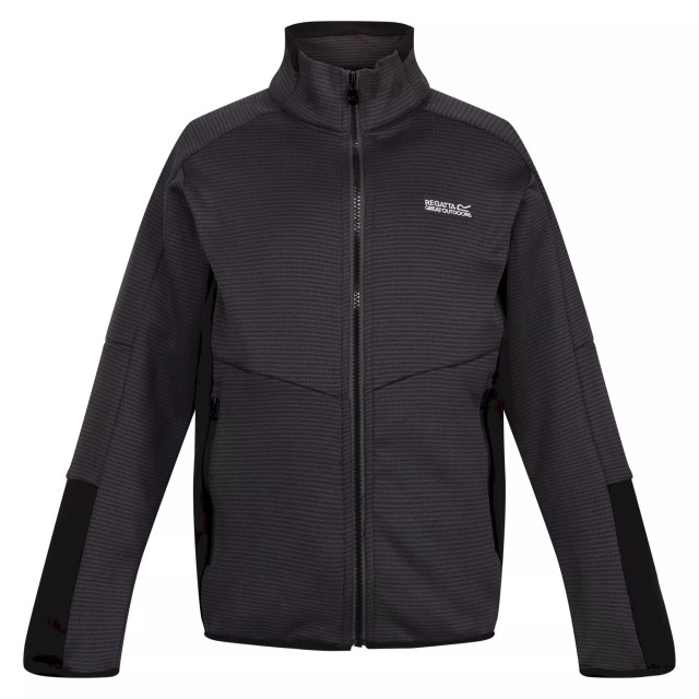 Regatta Childrens/kids highton iii full zip fleece jacket UTRG8161_darkgreyblack large