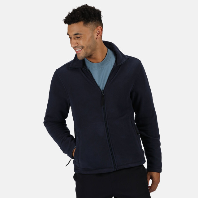 Regatta Heren plain micro fleece full zip vest (lite laag) UTRG1551_darknavy large