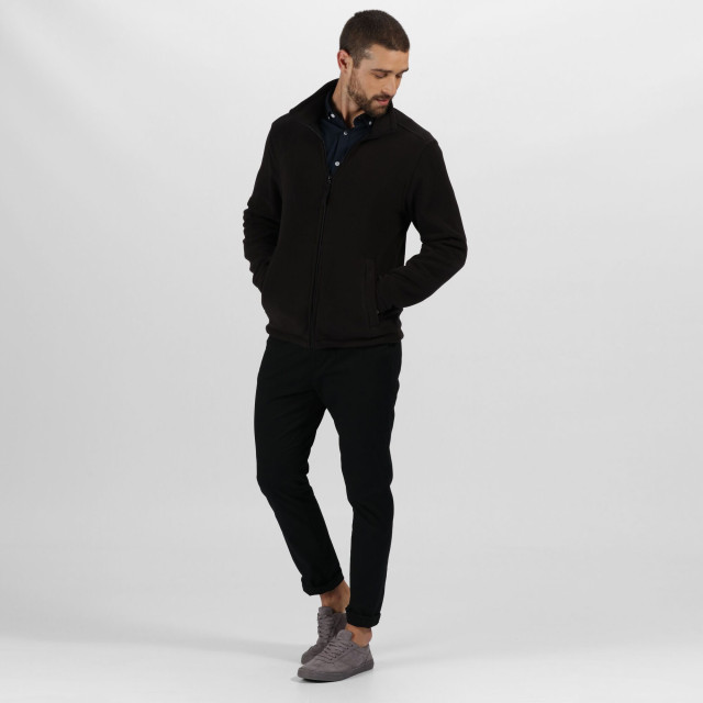 Regatta Heren plain micro fleece full zip vest (lite laag) UTRG1551_black large