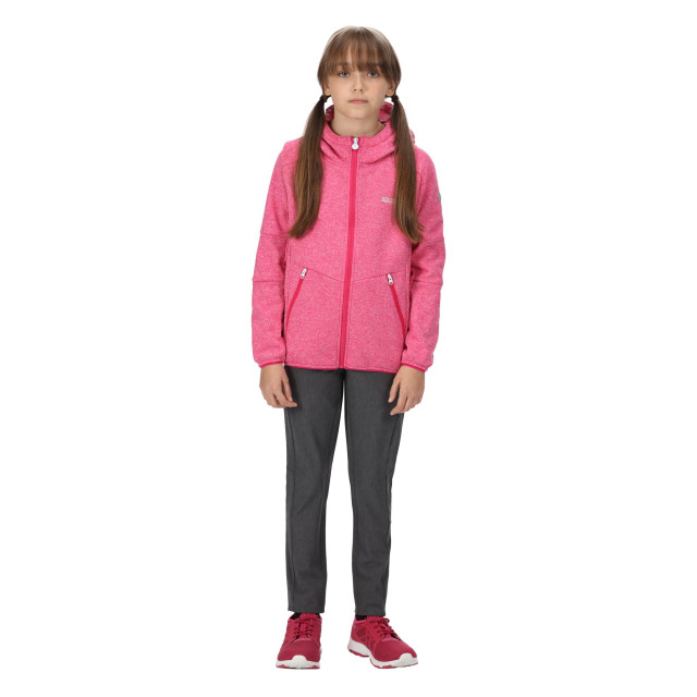Regatta Maxwell marl soft shell jas voor kinderen/kinderen UTRG7639_pinkfusion large