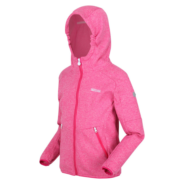 Regatta Maxwell marl soft shell jas voor kinderen/kinderen UTRG7639_pinkfusion large