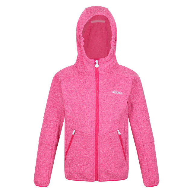 Regatta Maxwell marl soft shell jas voor kinderen/kinderen UTRG7639_pinkfusion large