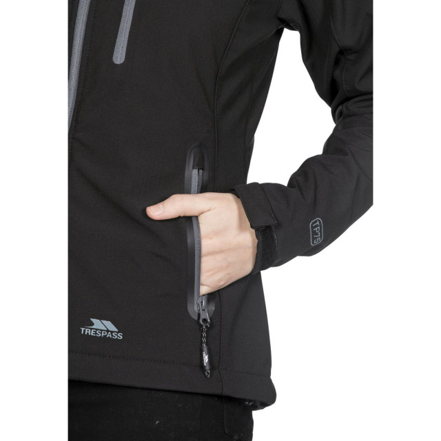 Trespass Dames bela ii waterbestendige softshell jas UTTP3440_black large