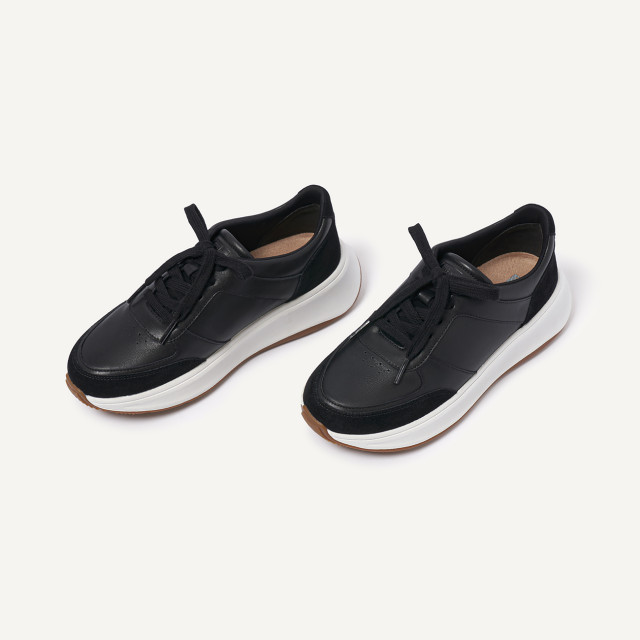 FitFlop F-mode leather/suede flatform sneakers FR1 large
