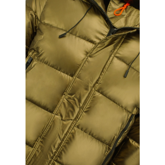 Enos Goudkleurige puffer jas met capuchon LY-8019G large
