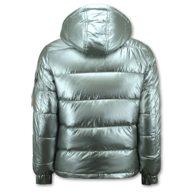 Enos Zilveren puffer jackets met capuchon LY-8019Z large