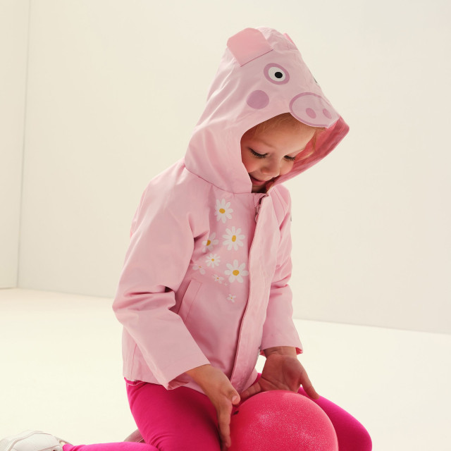 Regatta Kinder/kids peppa pig waterdicht jasje UTRG7315_pinkmist large