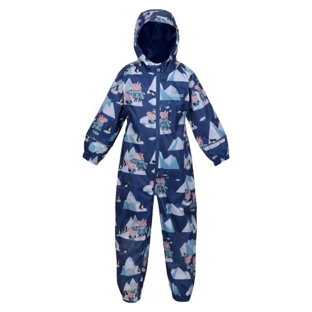 Regatta Kinder/kinder pobble peppa pig puddle suit UTRG8238_spaceblue large