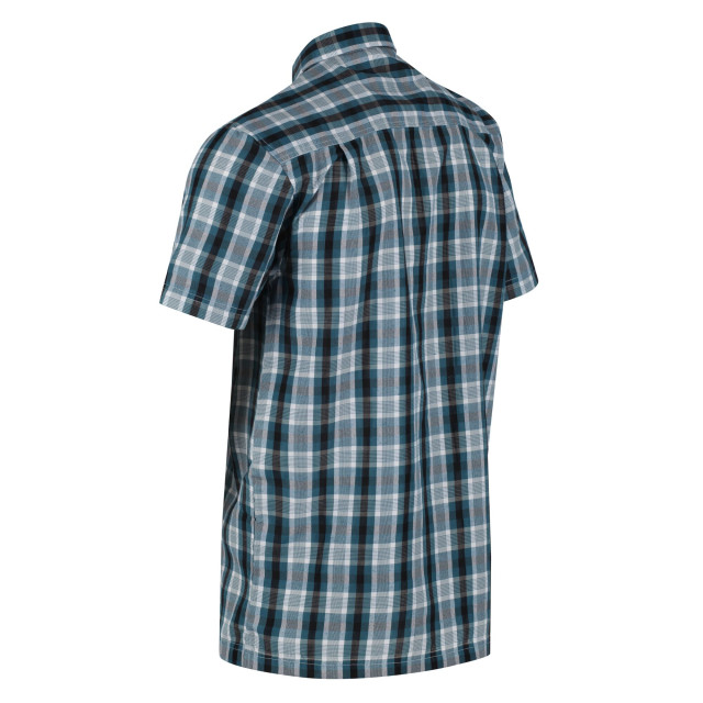 Regatta Heren mindano vi geruit overhemd met korte mouwen UTRG7020_pacificgreen large