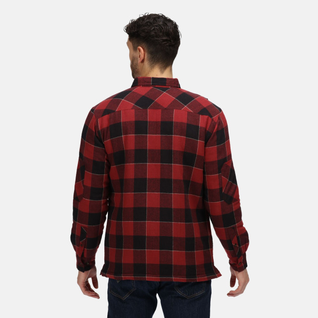 Regatta Heren shelford geruit gewatteerd overhemd UTRG6788_red large