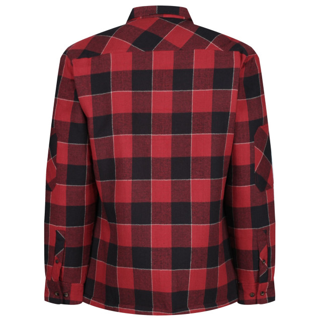 Regatta Heren shelford geruit gewatteerd overhemd UTRG6788_red large