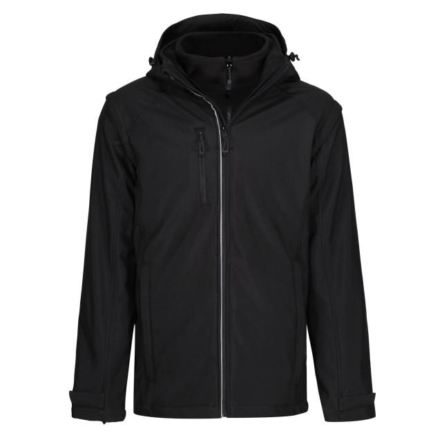 Regatta Heren erasmus 4 in 1 jas soft shell UTRG6507_black large Regatta Heren erasmus 4 in 1 jas soft shell UTRG6507_black large