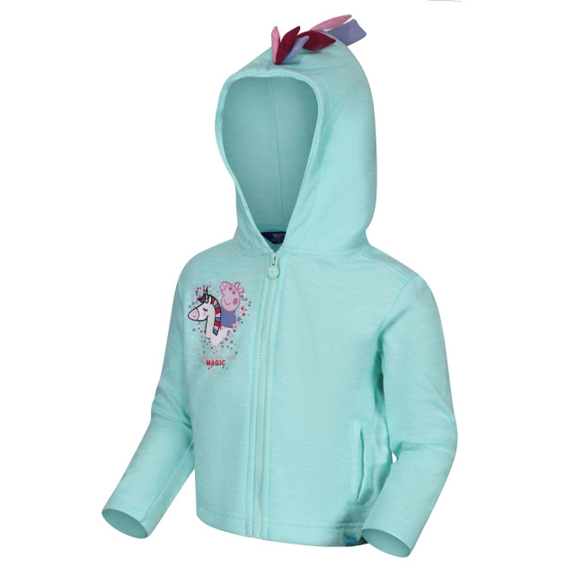 Regatta Peppa pig marl hoodie voor babymeisjes UTRG7408_arubablue large