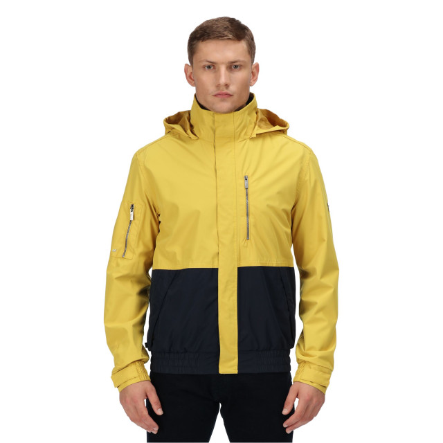 Regatta Heren feelding colour block waterdichte bomber jas UTRG7719_yellowgoldnavy large Regatta Heren feelding colour block waterdichte bomber jas UTRG7719_yellowgoldnavy large