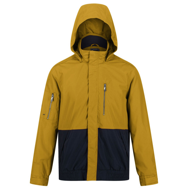 Regatta Heren feelding colour block waterdichte bomber jas UTRG7719_yellowgoldnavy large Regatta Heren feelding colour block waterdichte bomber jas UTRG7719_yellowgoldnavy large