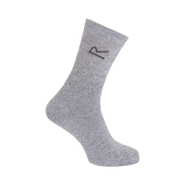 Regatta Geweldige outdoors heren katoenen rich casual sokken (3 per verpakking) UTRG786_greymarl large