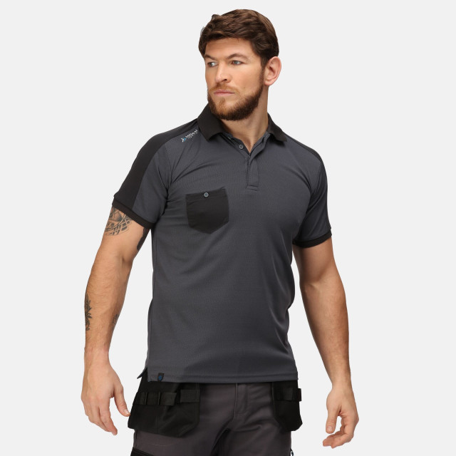 Regatta Heren offensief polo shirt UTRG3572_sealgrey large