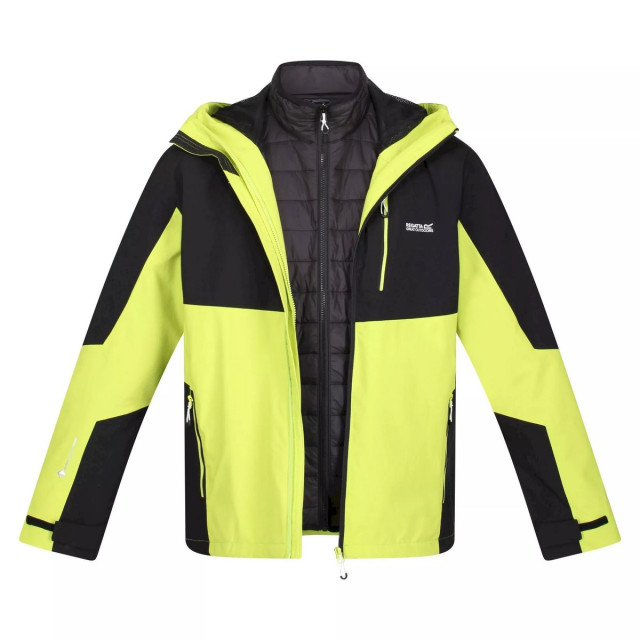 Regatta Heren wentwood vii 3 in 1 waterdichte jas UTRG8225_blackbrightkiwi large Regatta Heren wentwood vii 3 in 1 waterdichte jas UTRG8225_blackbrightkiwi large