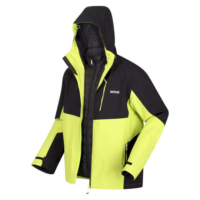 Regatta Heren wentwood vii 3 in 1 waterdichte jas UTRG8225_blackbrightkiwi large Regatta Heren wentwood vii 3 in 1 waterdichte jas UTRG8225_blackbrightkiwi large