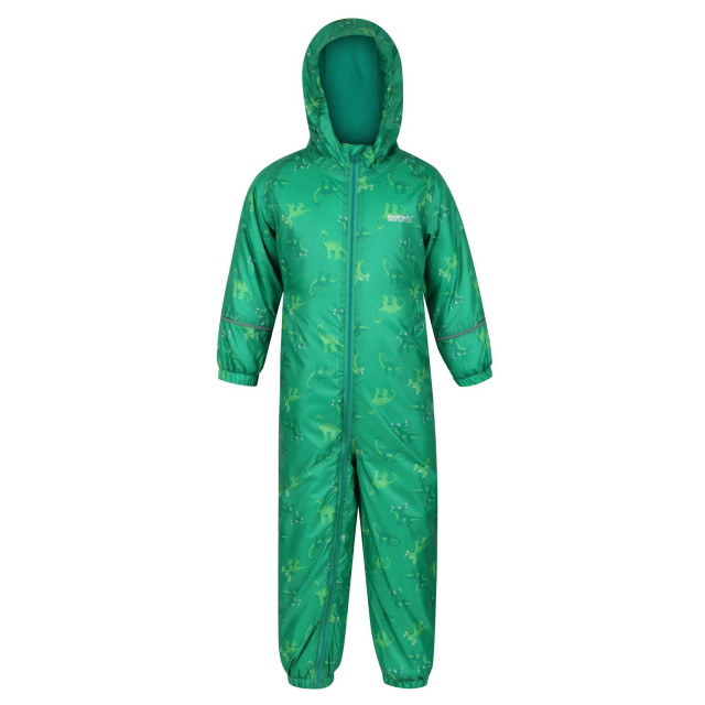 Regatta Kinder/kinderen printed splat ii hooded regenpak UTRG3634_jellybeangreen large