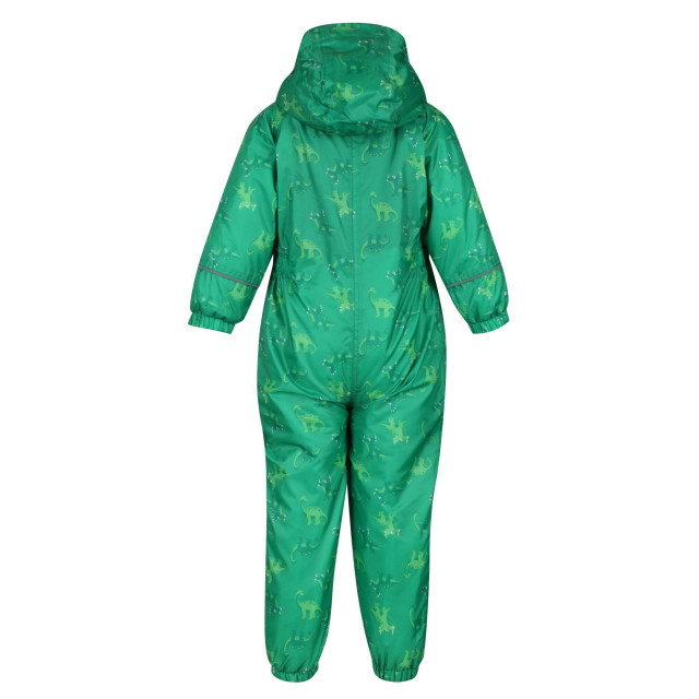 Regatta Kinder/kinderen printed splat ii hooded regenpak UTRG3634_jellybeangreen large