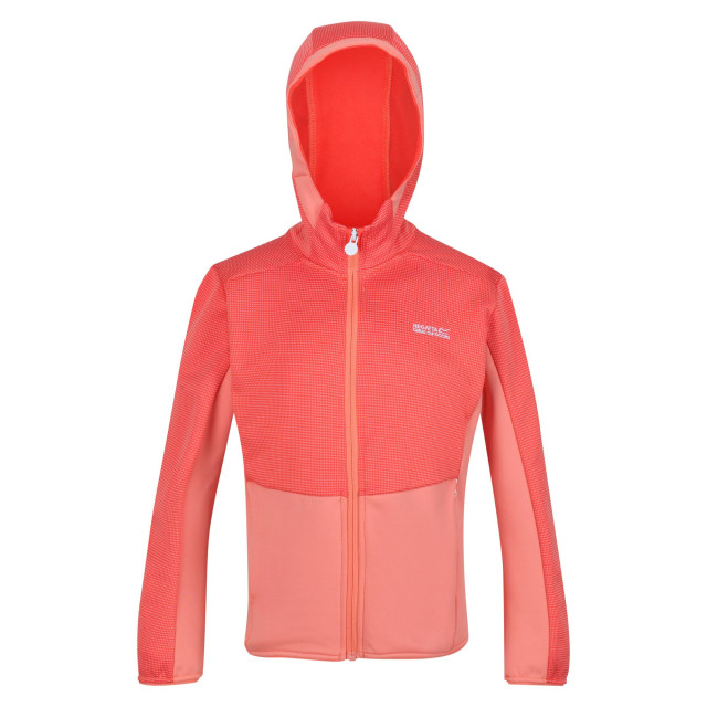 Regatta Kinder/kids highton full zip fleece jas UTRG7389_neonpeachfusioncoral large Regatta Kinder/kids highton full zip fleece jas UTRG7389_neonpeachfusioncoral large