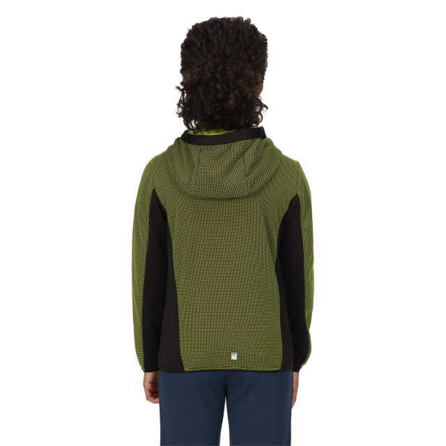 Regatta Kinder/kids highton full zip fleece jas UTRG7389_brightkiwiblack large Regatta Kinder/kids highton full zip fleece jas UTRG7389_brightkiwiblack large