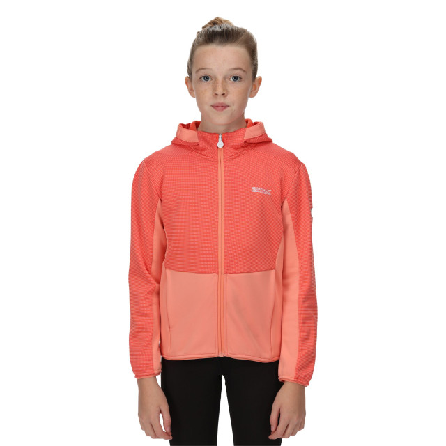 Regatta Kinder/kids highton full zip fleece jas UTRG7389_neonpeachfusioncoral large Regatta Kinder/kids highton full zip fleece jas UTRG7389_neonpeachfusioncoral large