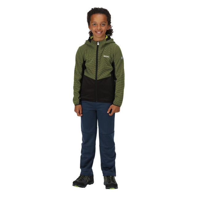 Regatta Kinder/kids highton full zip fleece jas UTRG7389_brightkiwiblack large Regatta Kinder/kids highton full zip fleece jas UTRG7389_brightkiwiblack large