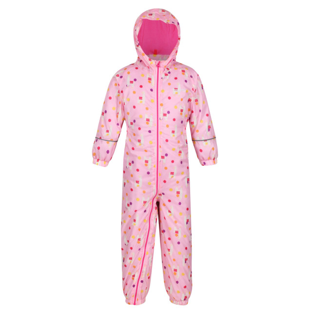 Regatta Kinder/kinderen printed splat ii hooded regenpak UTRG3634_sweetlilac large