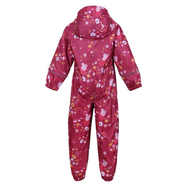 Regatta Kinder/kinder pobble peppa pig puddle suit UTRG8237_berrypinkautumn large