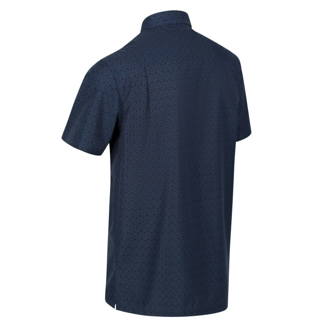 Regatta Heren mindano vi gebloemd overhemd met korte mouwen UTRG7628_moonlightdenim large