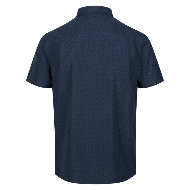 Regatta Heren mindano vi gebloemd overhemd met korte mouwen UTRG7628_moonlightdenim large