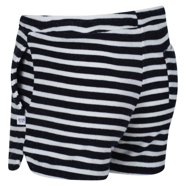 Regatta Childrens/kids dayana towelling stripe casual shorts UTRG7774_navywhite large