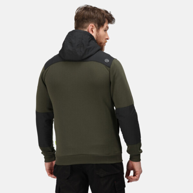 Regatta Heren full zip hoodie UTRG6171_darkkhakiblack large Regatta Heren full zip hoodie UTRG6171_darkkhakiblack large