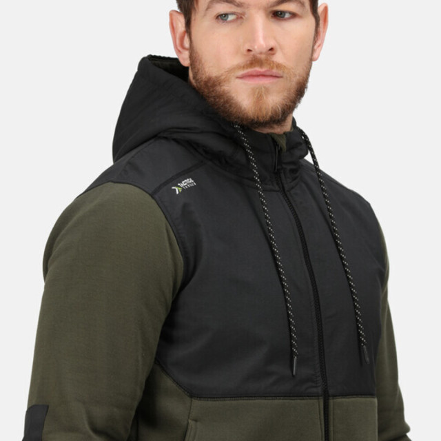 Regatta Heren full zip hoodie UTRG6171_darkkhakiblack large Regatta Heren full zip hoodie UTRG6171_darkkhakiblack large