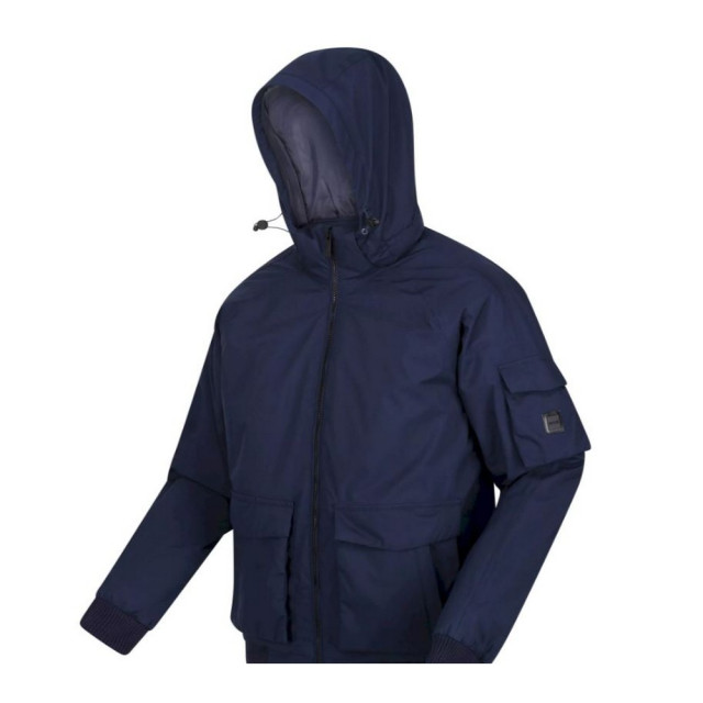 Regatta Heren faizan hooded waterdichte jas UTRG8101_navy large Regatta Heren faizan hooded waterdichte jas UTRG8101_navy large