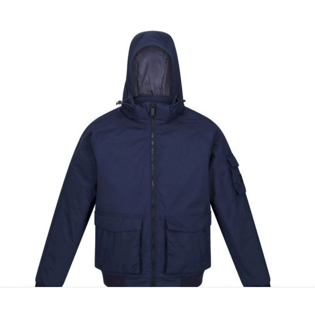 Regatta Heren faizan hooded waterdichte jas UTRG8101_navy large Regatta Heren faizan hooded waterdichte jas UTRG8101_navy large