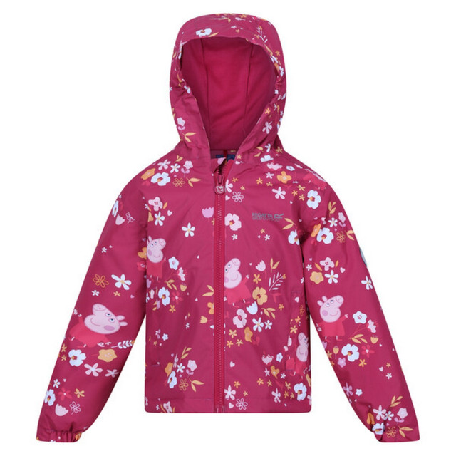 Regatta Kinderen/kinderen muddy puddle peppa pig herfst gewatteerde waterdichte jas UTRG8267_berrypink large