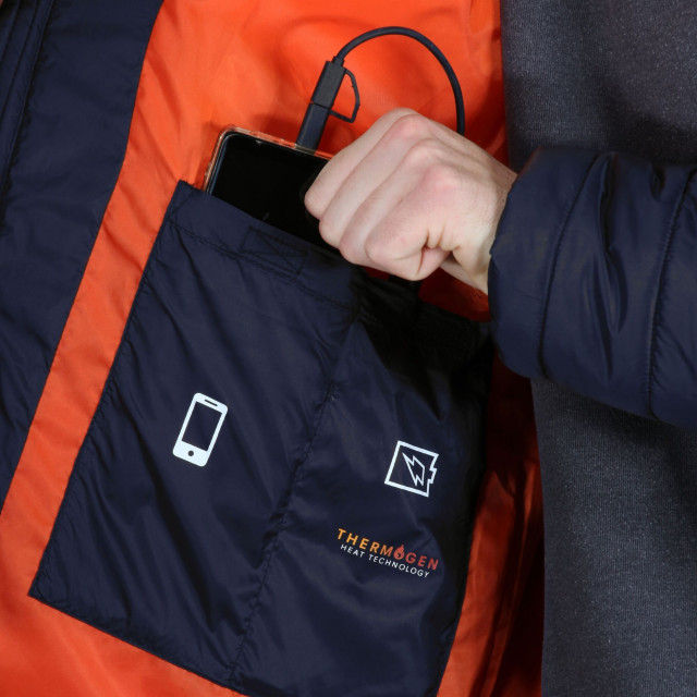 Regatta Heren thermogen verwarmd waterdicht jasje UTRG5581_navymagmaorange large