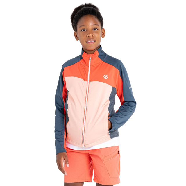 Dare2b Kinder/kinder emergent core stretch midlayer UTRG8678_oriongreyneonpeach large Dare2b Kinder/kinder emergent core stretch midlayer UTRG8678_oriongreyneonpeach large