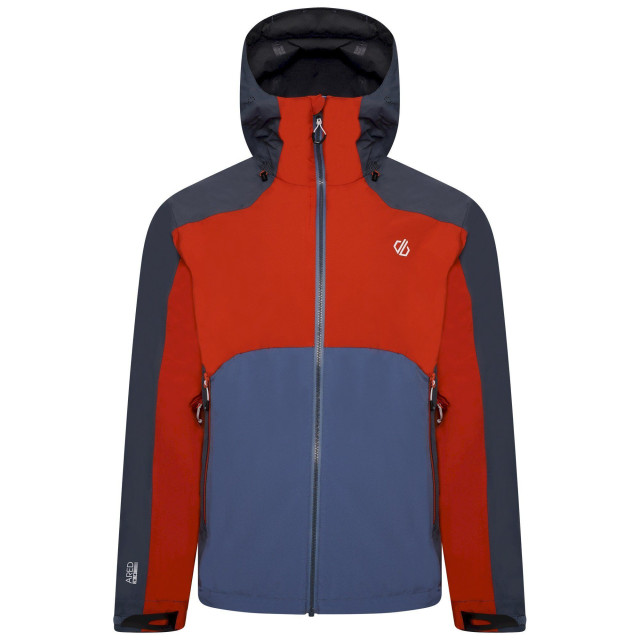 Dare2b Heren touchpoint ii waterdichte jas UTRG7325_burntsalmonstellarblue large