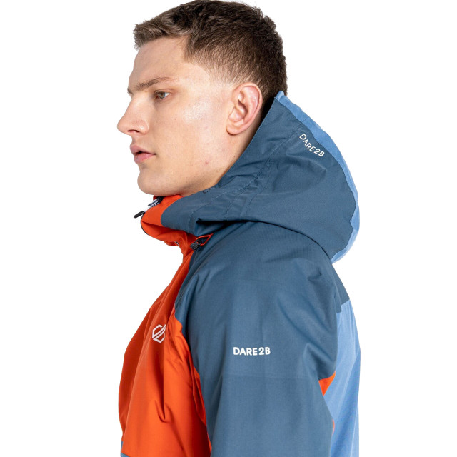 Dare2b Heren touchpoint ii waterdichte jas UTRG7325_burntsalmonstellarblue large