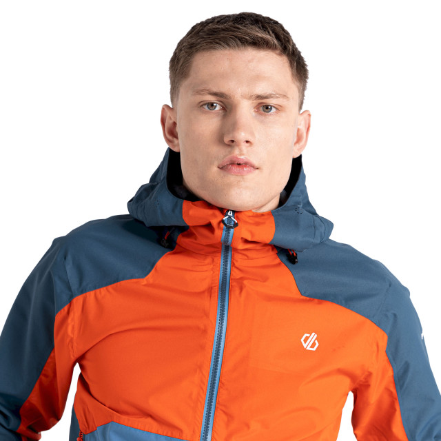 Dare2b Heren touchpoint ii waterdichte jas UTRG7325_burntsalmonstellarblue large