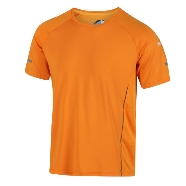 Regatta Heren highton pro logo t-shirt UTRG7087_flameorange large