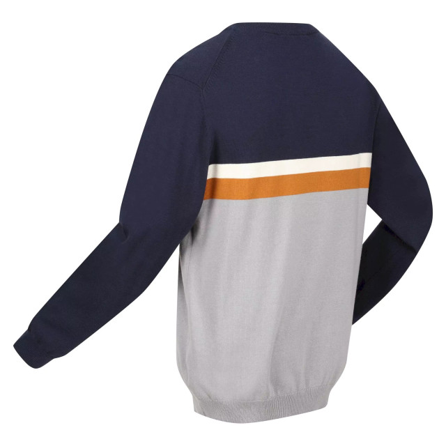Regatta Heren kaelen colour block gebreide trui UTRG8360_navystormgrey large