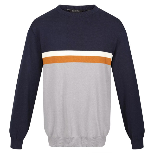 Regatta Heren kaelen colour block gebreide trui UTRG8360_navystormgrey large