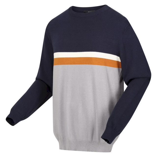 Regatta Heren kaelen colour block gebreide trui UTRG8360_navystormgrey large