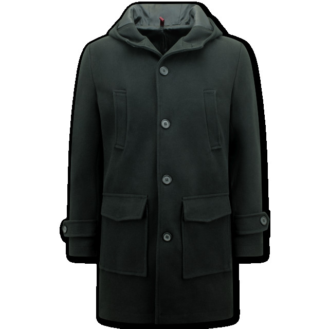 Enos Sportieve mantel met capuchon slim fit QQC-8931-28 large